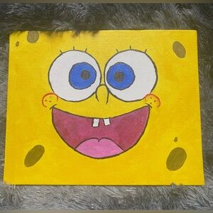 Yellow SpongeBob cartoon face